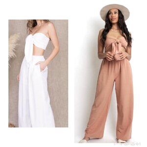 Women's Two Piece Set in Nude/Peach
